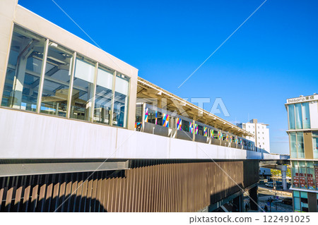 日本橫濱城市景觀，俯瞰橫濱海濱線、金澤八景站等。 122491025