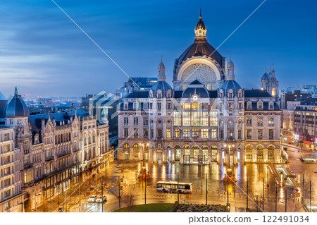 Antwerp, Belgium cityscape at Centraal Railway Station Antwerp, Belgium cityscape at Centraal Railway Station 122491034