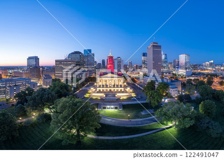 Nashville, Tennessee, USA Skyline with the State Capitol 122491047