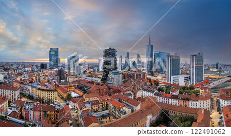 Milan, Italy Financial District Cityscape Milan, Italy Financial District Cityscape 122491062