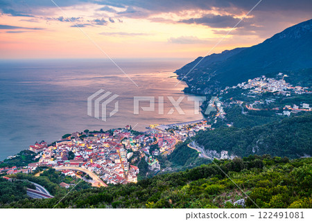 Vietri Sul Mare, Italy Town Skyline on the Amalfi Coast Vietri Sul Mare, Italy Town Skyline on the Amalfi Coast 122491081