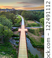 Athens, Georgia, USA Trestle and Downtown 122491112