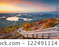 Hiawassee, Georgia, USA landscape with Chatuge Lake in Autumn 122491114