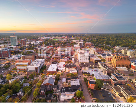 Ann Arbor, Michigan, USA College Town Skyline Ann Arbor, Michigan, USA College Town Skyline 122491120