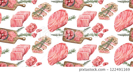 Seamless tuna border Seamless tuna border 122491169