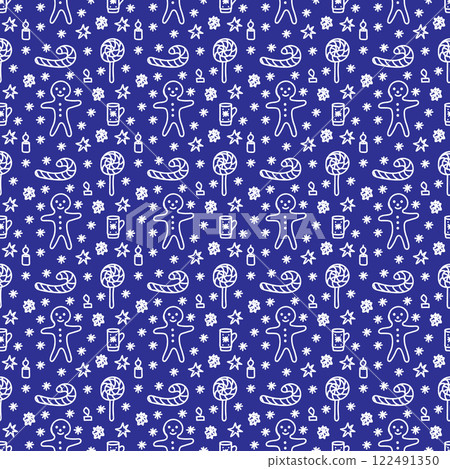 Christmas pattern in doodle style Christmas pattern in doodle style 122491350