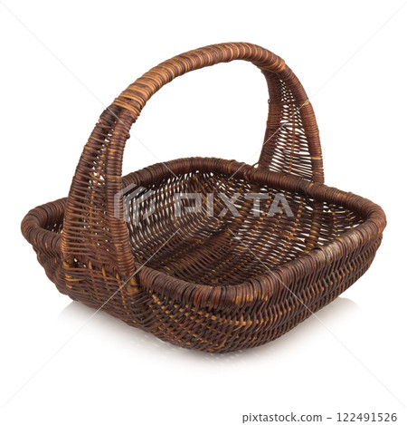 basket banana isolated on white background 122491526