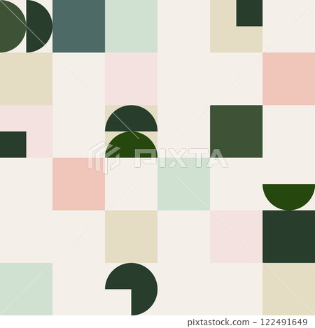Bauhaus Inspired Soft Geometric Seamless Pattern Bauhaus Inspired Soft Geometric Seamless Pattern 122491649