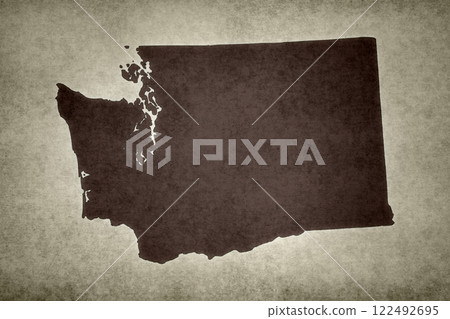 Map of the state of Washington on a paper Map of the state of Washington on a paper 122492695