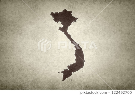 Map of Vietnam on a paper Map of Vietnam on a paper 122492700