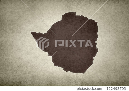 Map of Zimbabwe on a paper Map of Zimbabwe on a paper 122492703