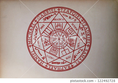 Sigil of the Seven archangels printed on paper Sigil of the Seven archangels printed on paper 122492728