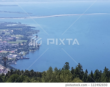 Panoramic view from Pfander mountain to lake Bodensee, Vorarlberg, Austria Panoramic view from Pfander mountain to lake Bodensee, Vorarlberg, Austria 122492830