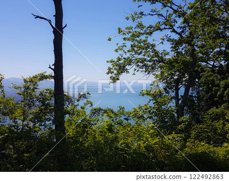 Panoramic view from Pfander mountain to lake Bodensee, Vorarlberg, Austria Panoramic view from Pfander mountain to lake Bodensee, Vorarlberg, Austria 122492863