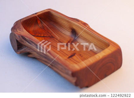 Wooden kitchen utensils stacked view close up isolated 122492922