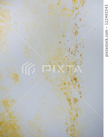 Mold on bathroom enamel. Black dots of mold and yellow plaque. Requires cleaning. Before using cleaning products Mold on bathroom enamel. Black dots of mold and yellow plaque. Requires cleaning. Before using cleaning products 122493543