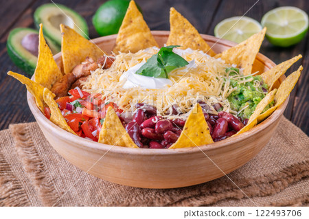 Large Burrito Bowl: Chicken, Rice, Beans, Guacamole, and More 122493706