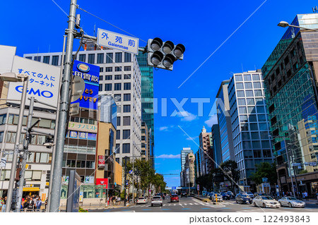 東京都港區北青山市街景（外苑前交叉路口） 122493843