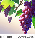 一串美味的葡萄 122493850