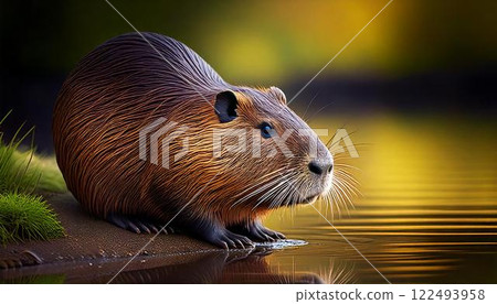Cute Nutria 122493958