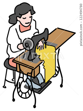 Foot-operated sewing machine Foot-operated sewing machine 122494780