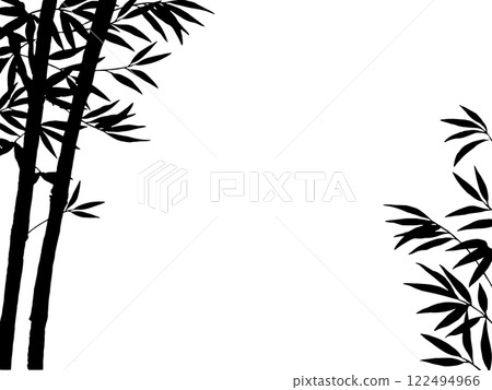 Bamboo leaf silhouette 122494966