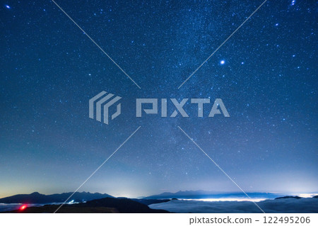 從Ougatou看到的美原高原的星空和雲海 從Ougatou看到的美原高原的星空和雲海 122495206