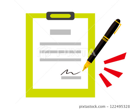 Simple fountain pen illustration - Writing utensils 122495328