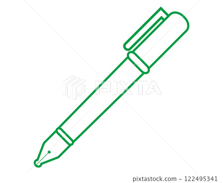 Simple fountain pen illustration - Writing utensils 122495341
