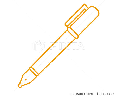 簡單的鋼筆插圖-書寫用具 簡單的鋼筆插圖-書寫用具 122495342