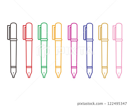 Simple fountain pen illustration - Writing utensils 122495347