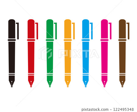 Simple fountain pen illustration - Writing utensils 122495348