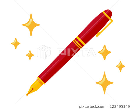 Simple fountain pen illustration - Writing utensils 122495349