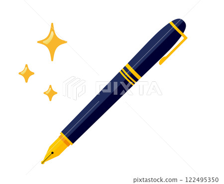 Simple fountain pen illustration - Writing utensils 122495350