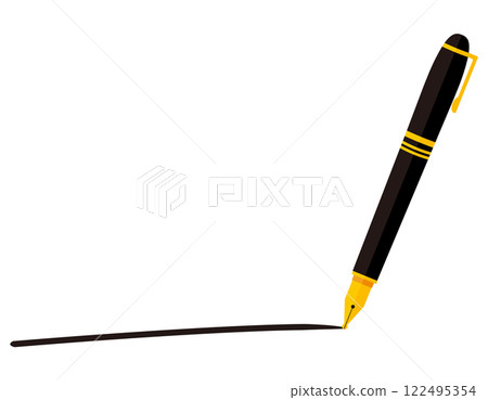 簡單的鋼筆插圖-書寫用具 簡單的鋼筆插圖-書寫用具 122495354
