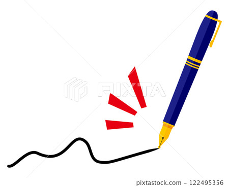 Simple fountain pen illustration - Writing utensils Simple fountain pen illustration - Writing utensils 122495356