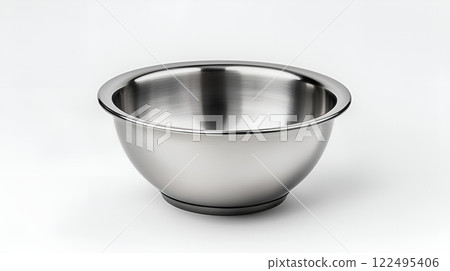 stainless pot isolated on a white background 122495406