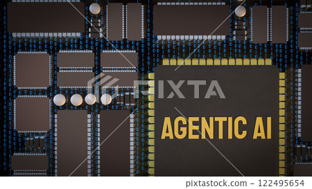 The Agentic ai for technology or it concept 3d Rendering. 122495654