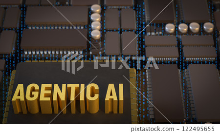 The Agentic ai for technology or it concept 3d Rendering. 122495655