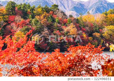 [栃木縣]秋天的奧日光、紅葉的中禪寺湖 122496031