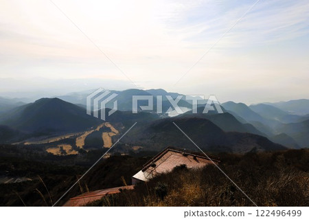 Nagasaki in January, clear skies over Mount Unzen Fugen, Heisei Shinzan, a trip to learn about the horror of natural disasters, Unzen Onsen, Geopark, Shimabara Peninsula 122496499