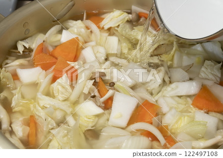 豬肉湯的製作過程。 122497108