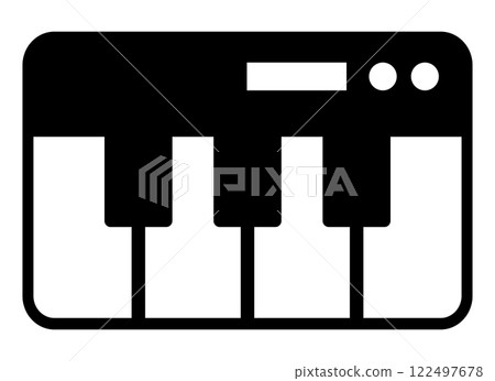 MIDI keyboard icon black 122497678