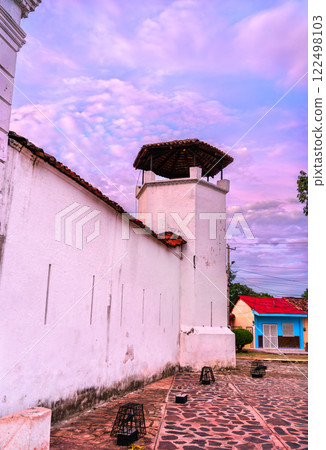 Sunset view of la Polvora Fortress in Granada - Nicaragua, Central America 122498103