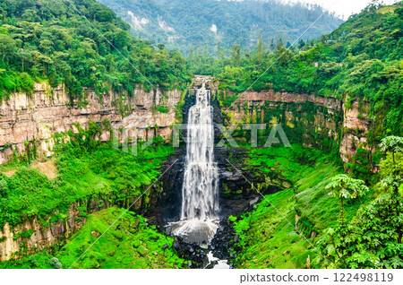 Scenic Tequendama Falls on the Bogota River near Bogota in Cundinamarca, Colombia 122498119