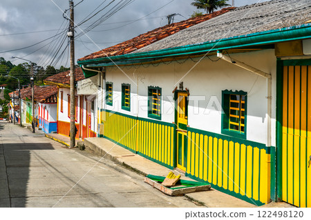 Traditional colonial architecture of Salento. UNESCO world heritage in Quindio, Colombia 122498120