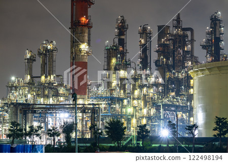 [Kanagawa Prefecture] Factory night view/Kawasaki night light 122498194