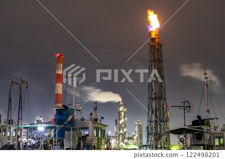 [Kanagawa Prefecture] Factory night view/Kawasaki night light 122498201