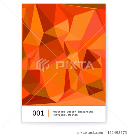 A vibrant orange triangular digital poster design 122498373