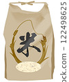 裝滿新米的米袋插圖 122498625